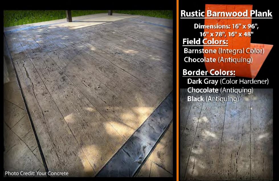 DECO-CRETE CONCRETE STAMP KIT - RUSTIC BARNWOOD PLANK